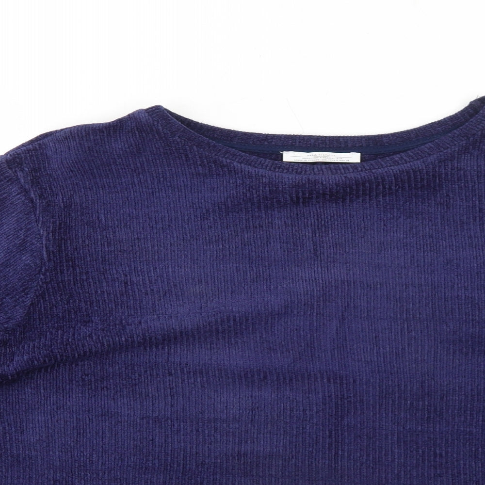 Womens UK Size M Zara Blue Pullover Jumper