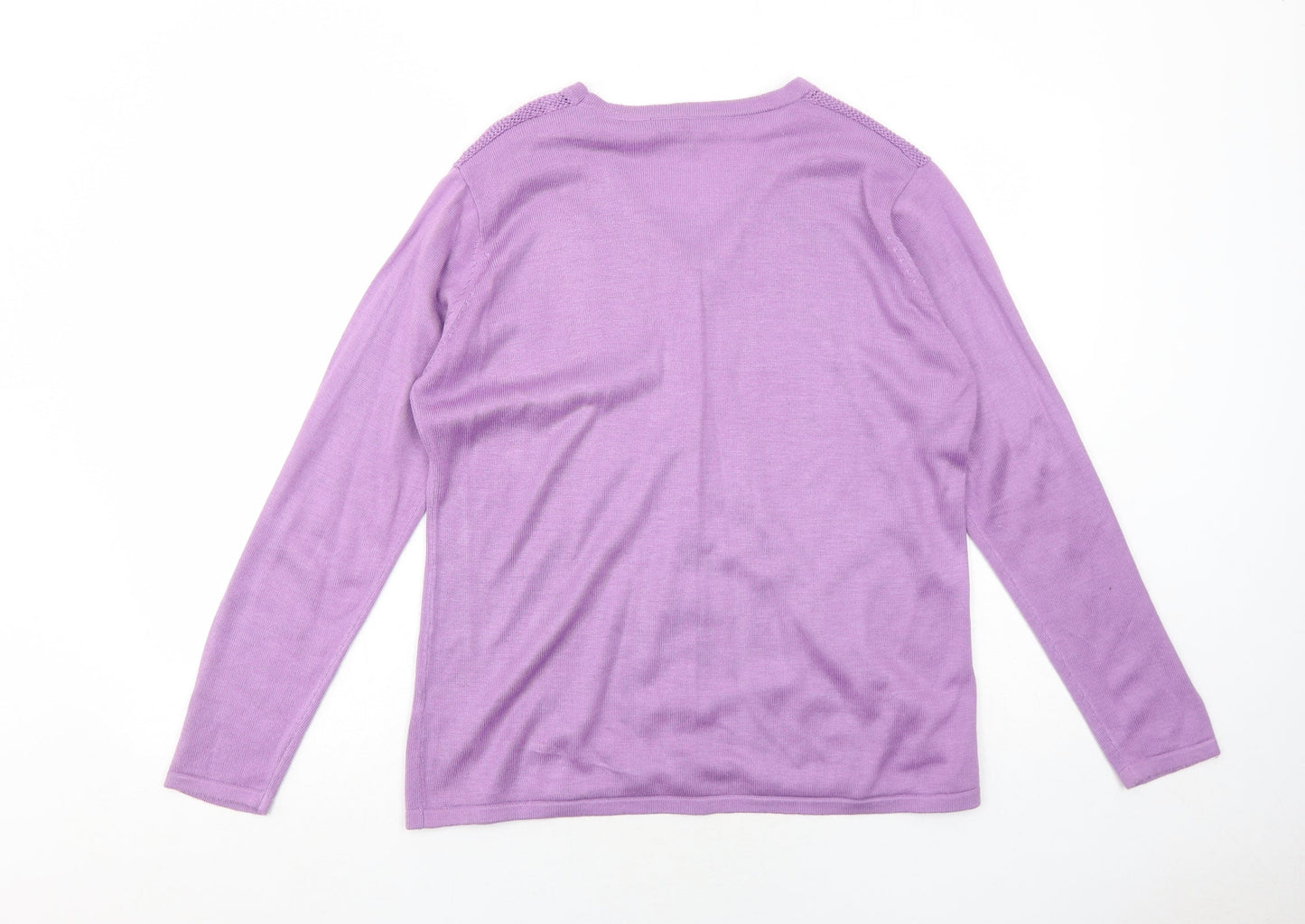 Womens UK Size M Bonmarché Purple Cardigan Jumper