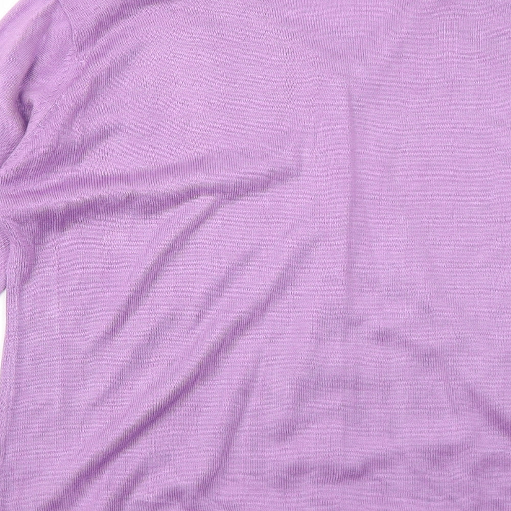 Womens UK Size M Bonmarché Purple Cardigan Jumper