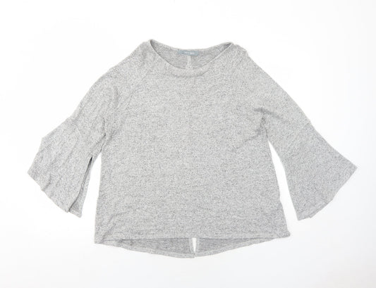 Womens UK Size M COIN 1804 Grey Basic Blouse