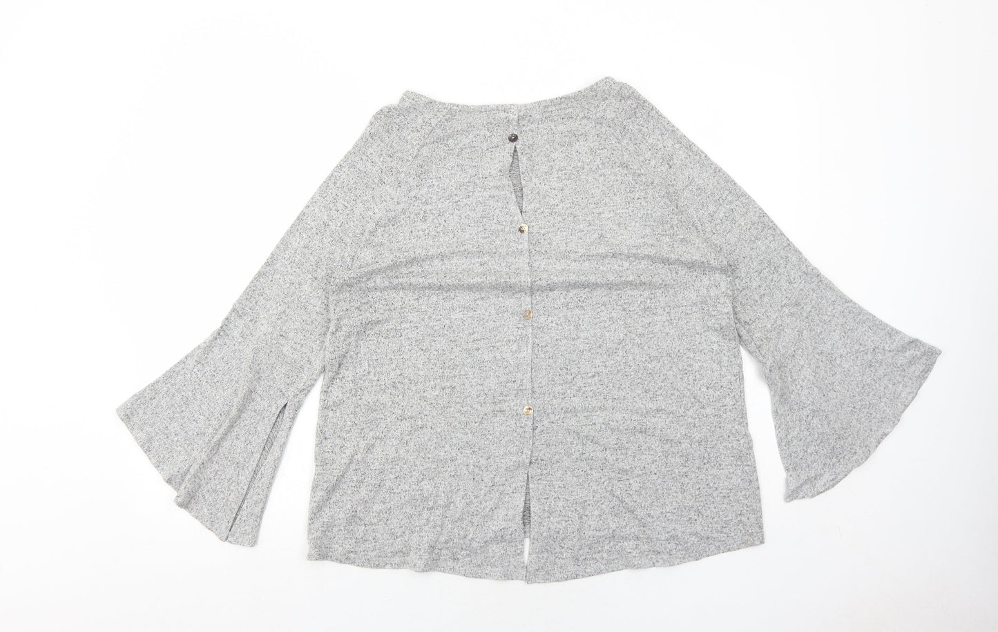 Womens UK Size M COIN 1804 Grey Basic Blouse