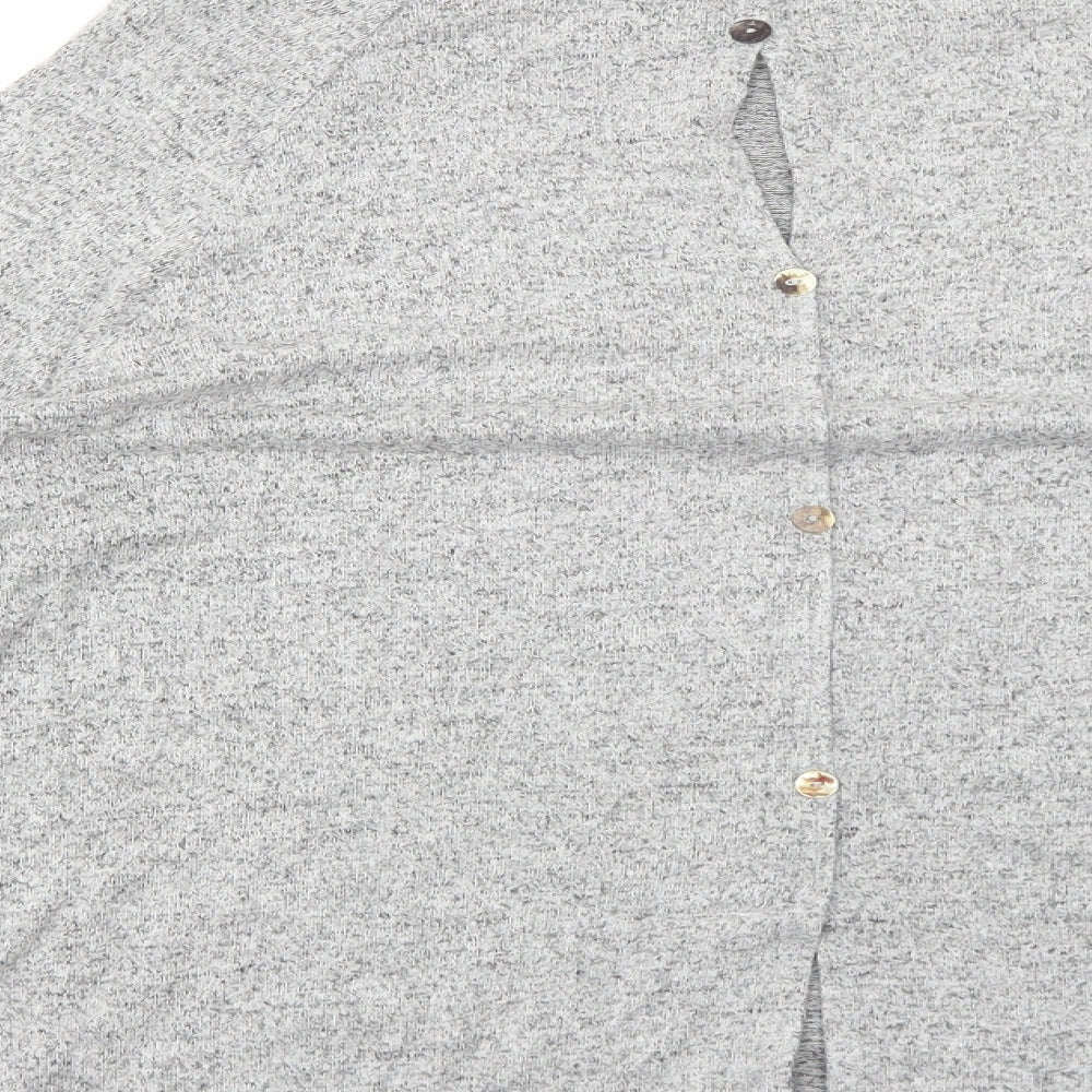 Womens UK Size M COIN 1804 Grey Basic Blouse