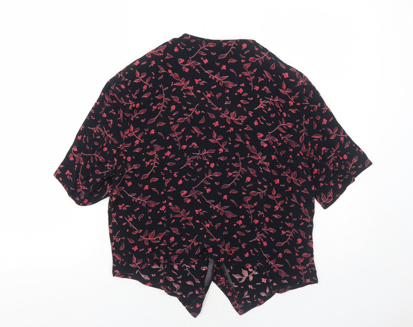 Womens UK Size 14 Nightingales Black Basic Button-Up