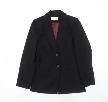 Womens UK Size 8 AMARANTO Regular Black Suit Jacket