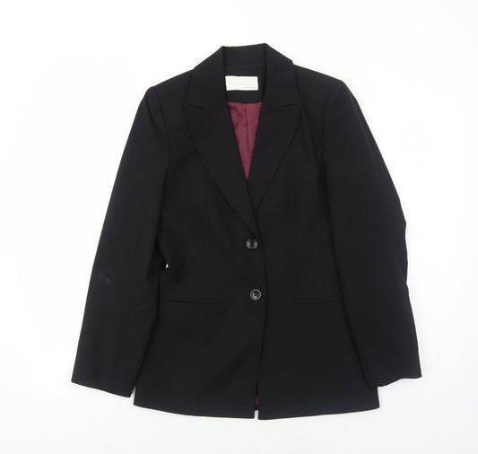 Womens UK Size 8 AMARANTO Regular Black Suit Jacket