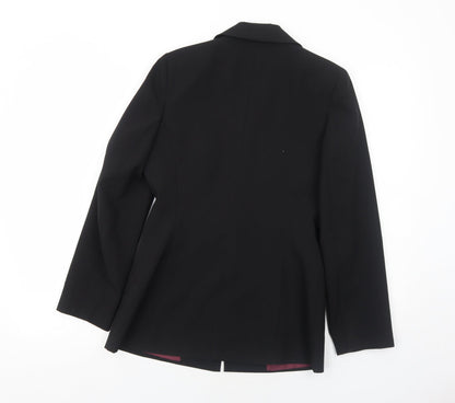 Womens UK Size 8 AMARANTO Regular Black Suit Jacket