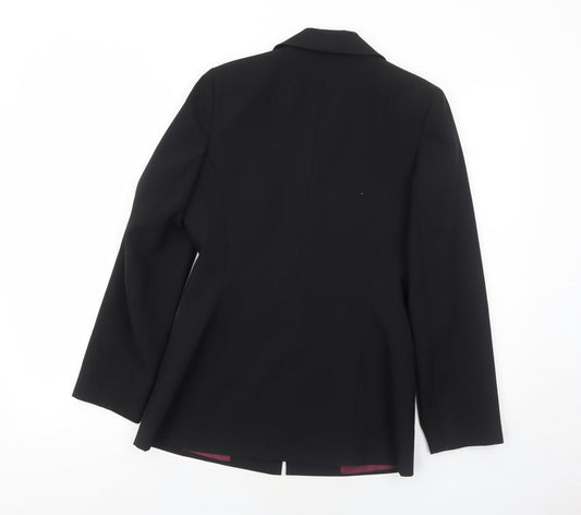 Womens UK Size 8 AMARANTO Regular Black Suit Jacket