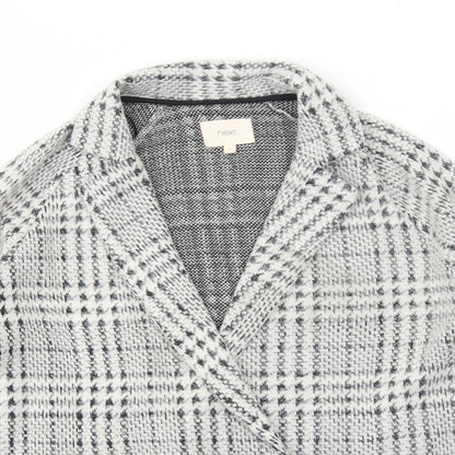 NEXT Womens Grey Geometric Jacket Blazer Size 6
