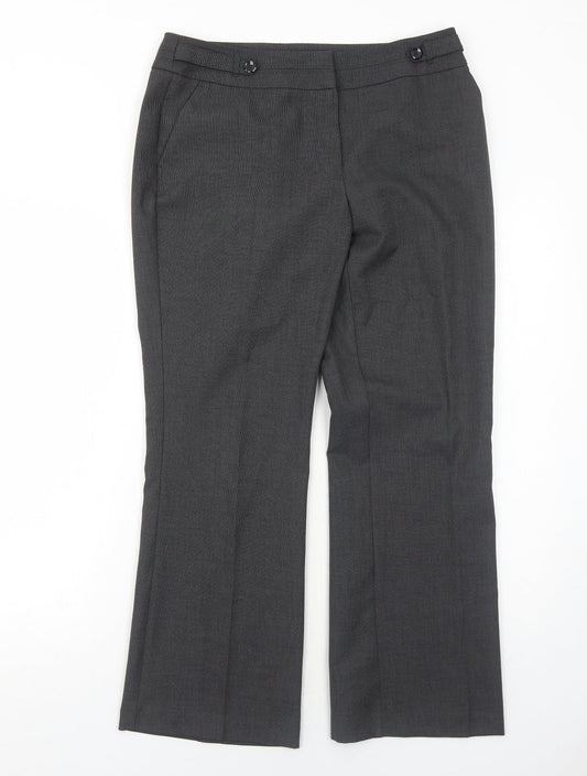 Womens UK Size 12 BHS Regular Fit  Grey Trousers
