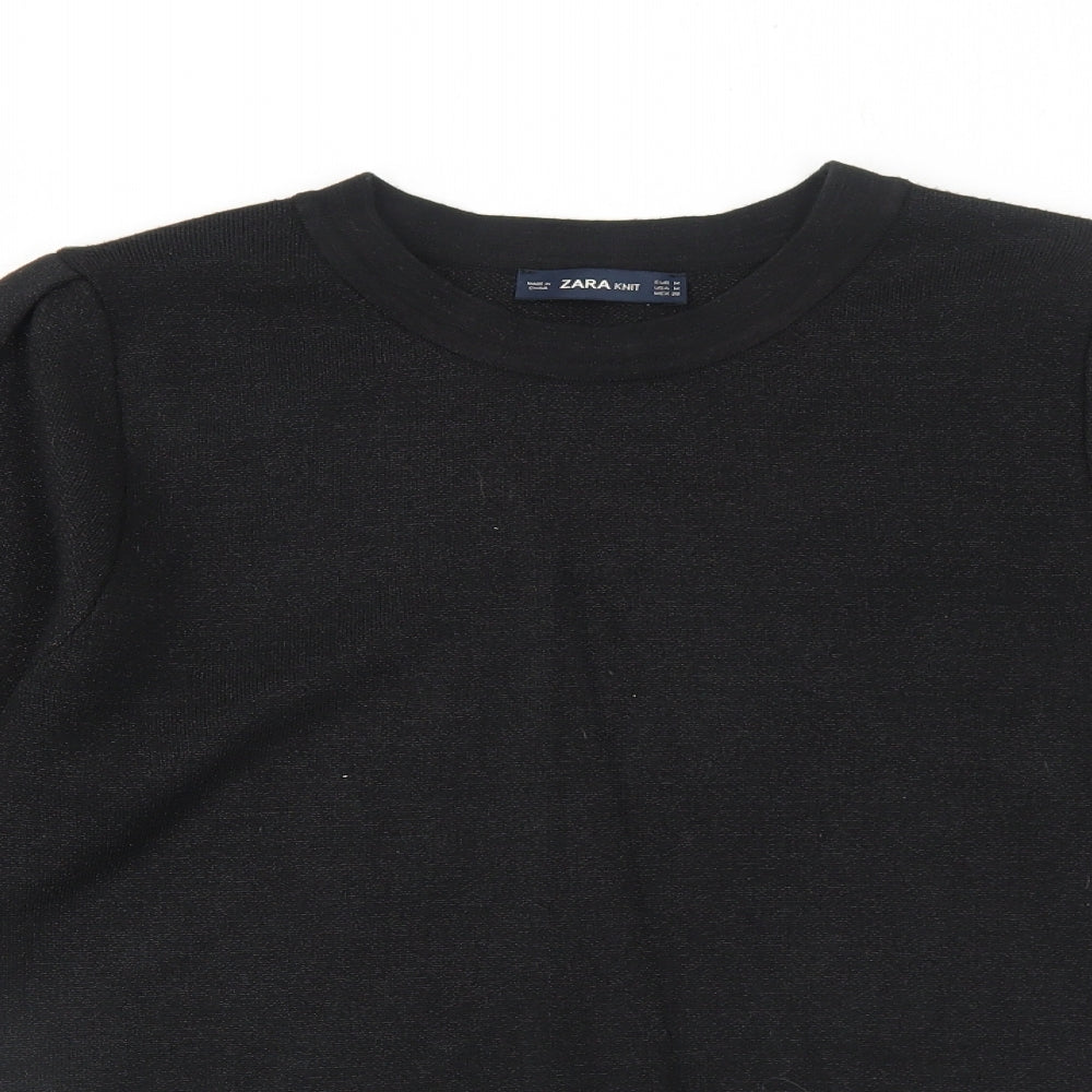Womens UK Size M Zara Black Pullover Jumper