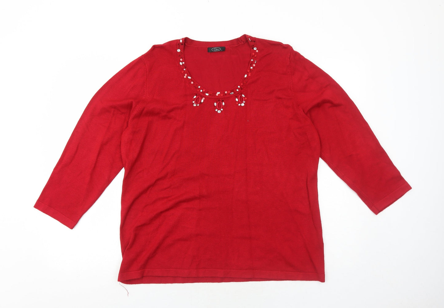 Womens UK Size L Bonmarché Red Pullover Jumper