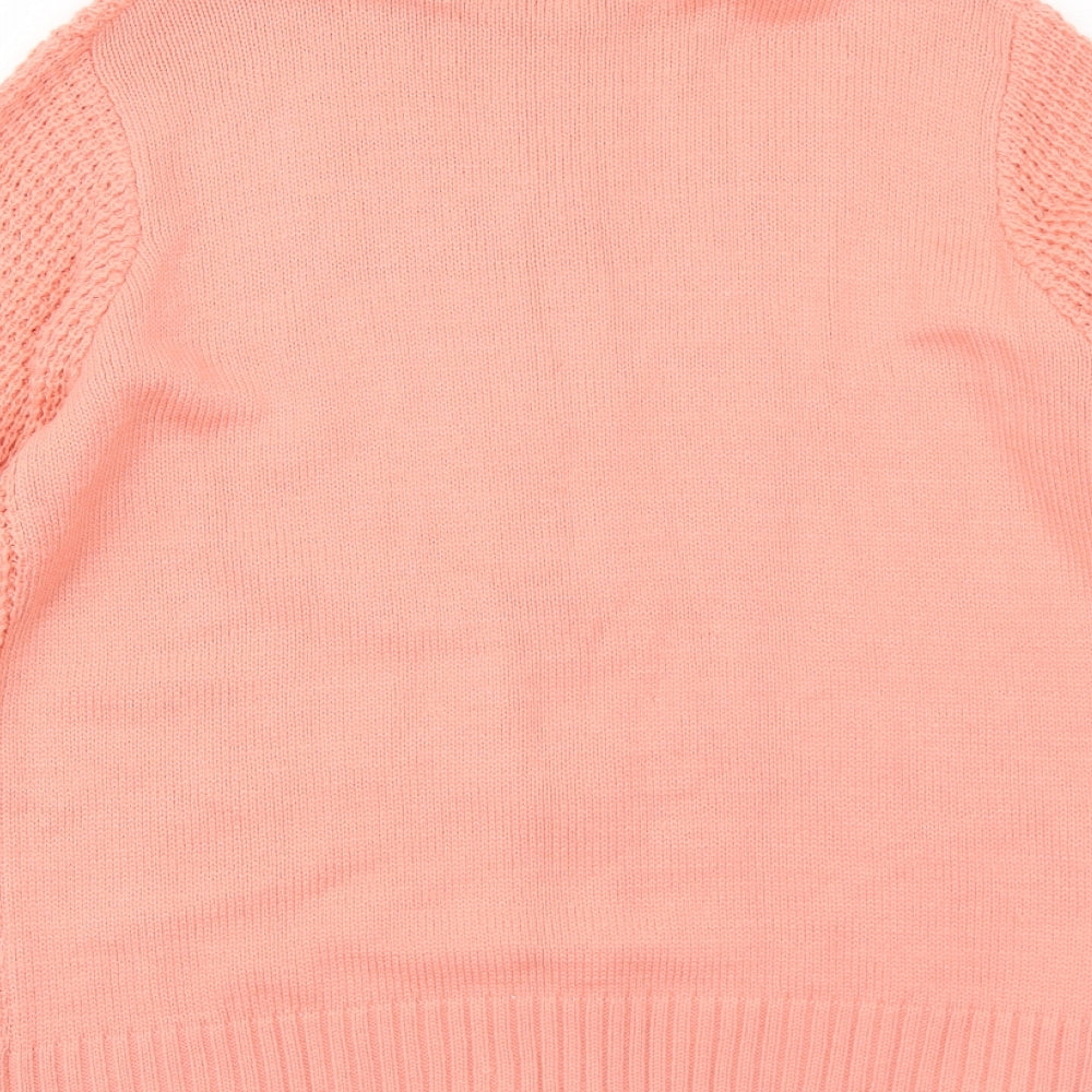 Womens UK Size M Bonmarché Orange Full Zip Jumper