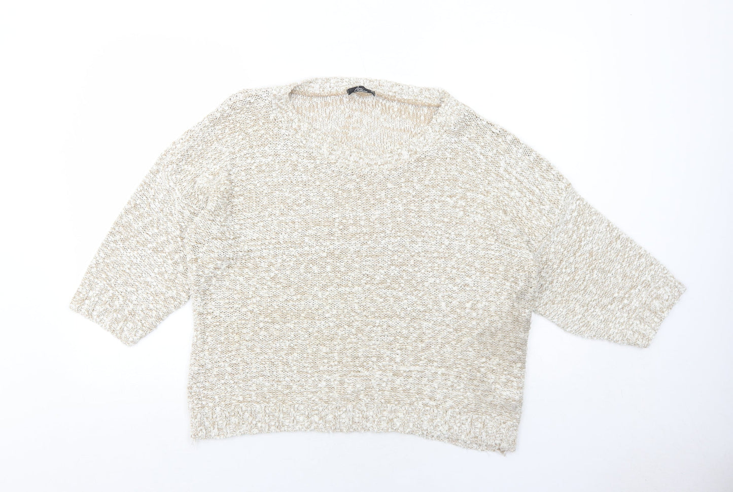 Womens UK Size M Bonmarché Beige Pullover Jumper