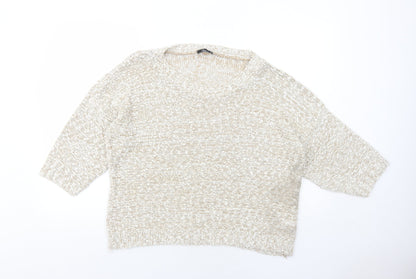 Womens UK Size M Bonmarché Beige Pullover Jumper