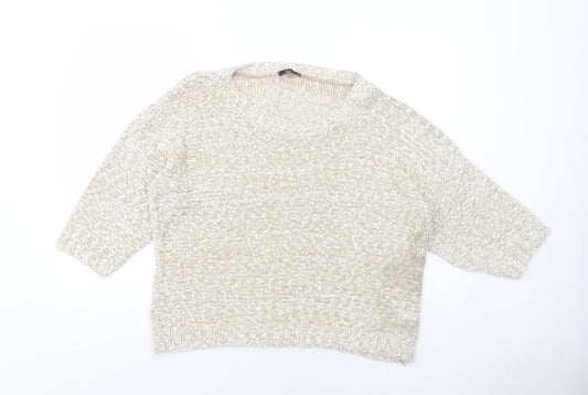 Womens UK Size M Bonmarché Beige Pullover Jumper