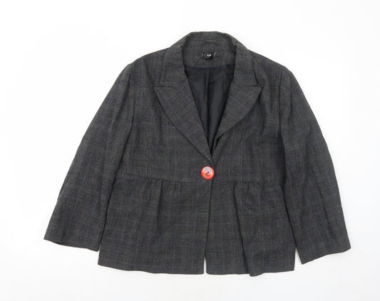 Womens UK Size 16 H&M Grey Jacket
