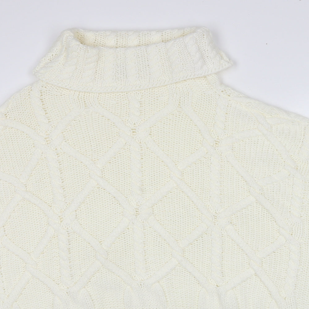 Womens UK Size 16 PRETTYLITTLETHING White Pullover Jumper
