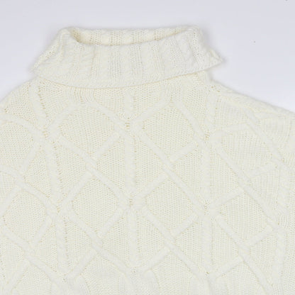 Womens UK Size 16 PRETTYLITTLETHING White Pullover Jumper