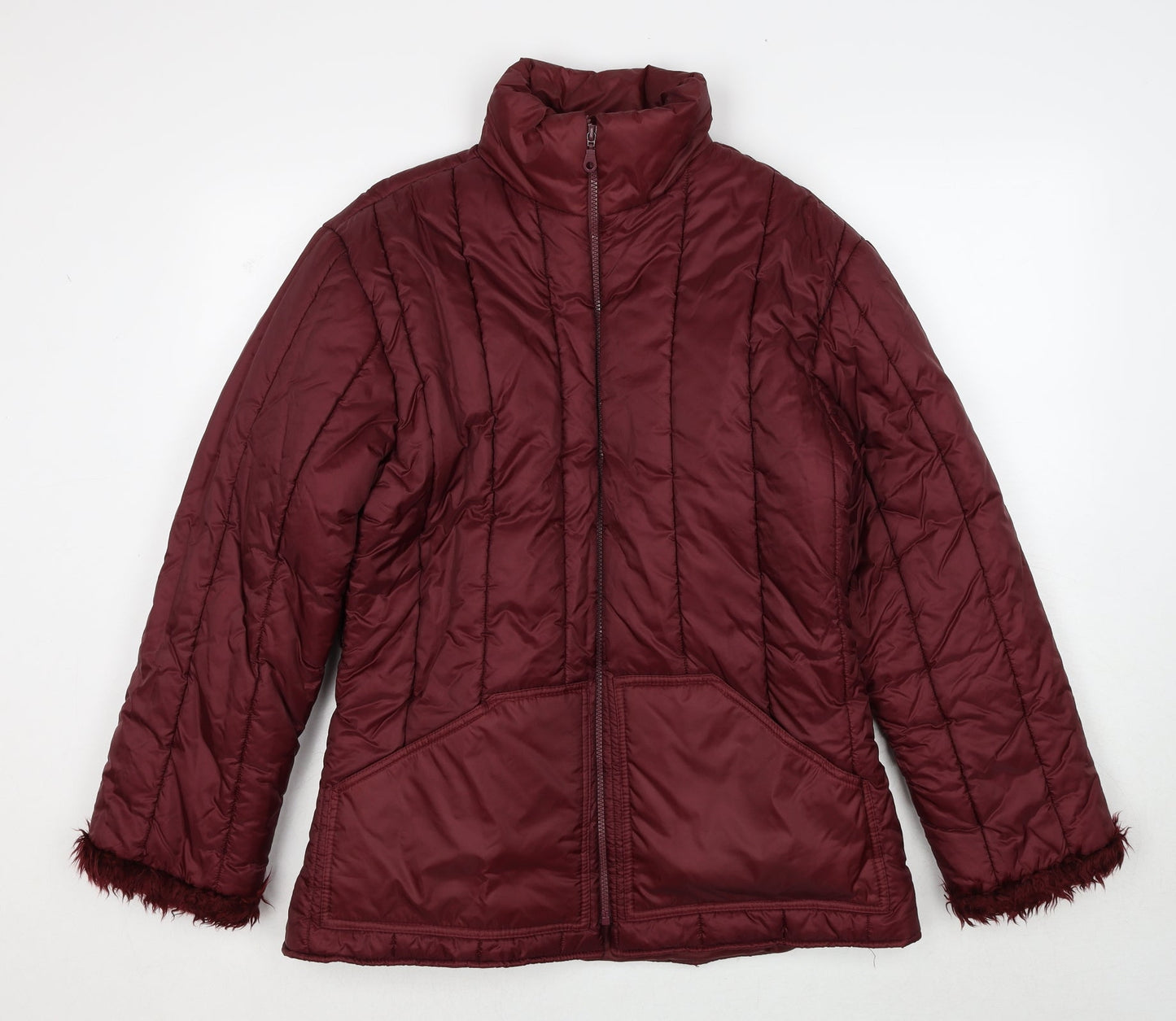 Bufi Girls Red Puffer Jacket Jacket Size 14 Years Zip