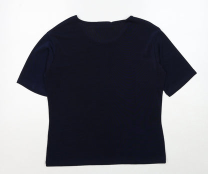 Womens UK Size M Joella Di Marco Blue Basic T-Shirt