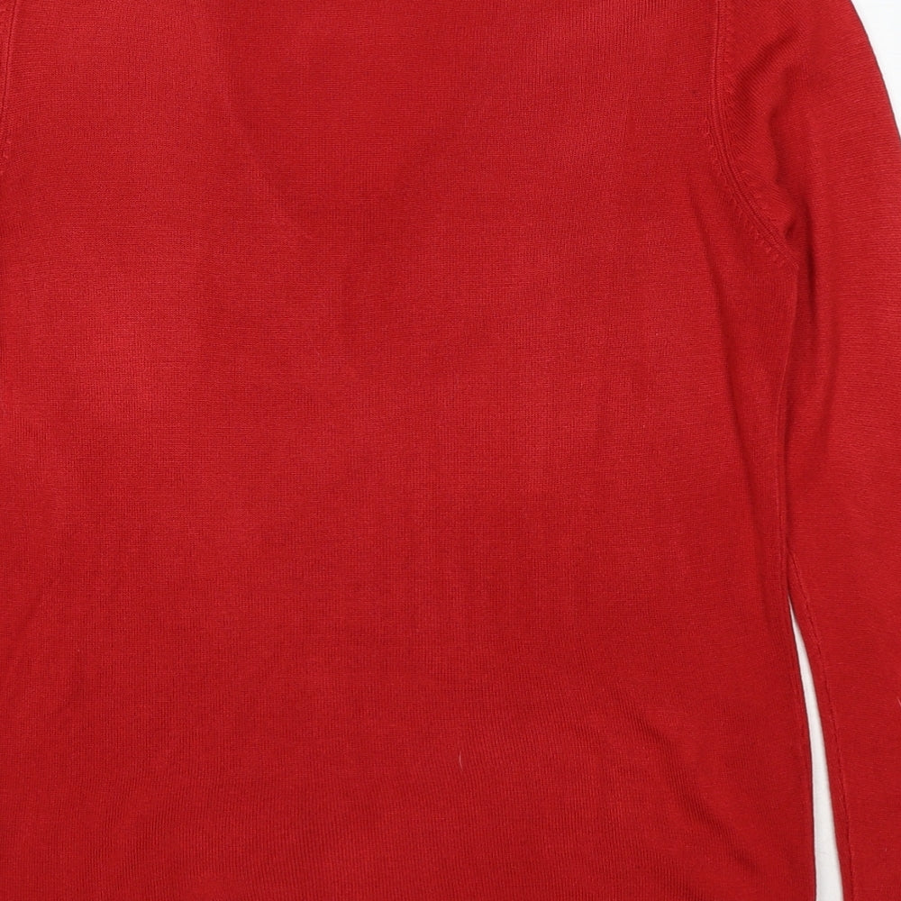 Womens UK Size 10 Marks and Spencer Red Pullover Jumper