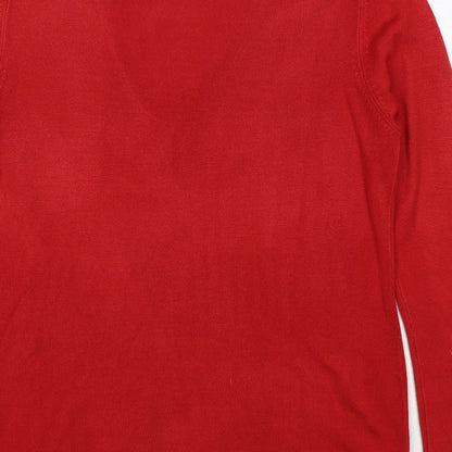 Womens UK Size 10 Marks and Spencer Red Pullover Jumper