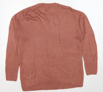 Womens UK Size S New Look Brown Pullover Jumper