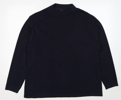 Womens UK Size XL ELVI Blue Basic T-Shirt