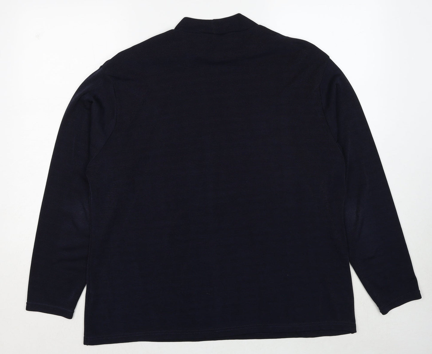 Womens UK Size XL ELVI Blue Basic T-Shirt