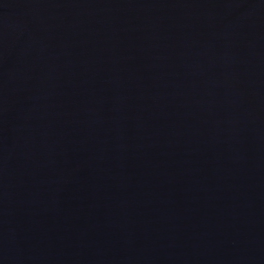 Womens UK Size XL ELVI Blue Basic T-Shirt