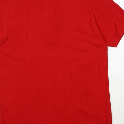 Industrialize Mens Red Cotton Polo Size XS Collared Pullover