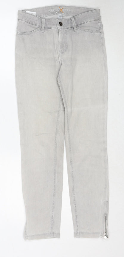 MAC Womens Grey Cotton Straight Jeans Size 26 in Regular Zip
