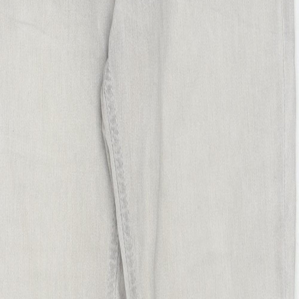 MAC Womens Grey Cotton Straight Jeans Size 26 in Regular Zip