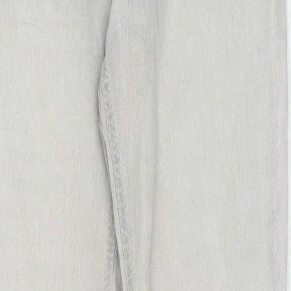 MAC Womens Grey Cotton Straight Jeans Size 26 in Regular Zip