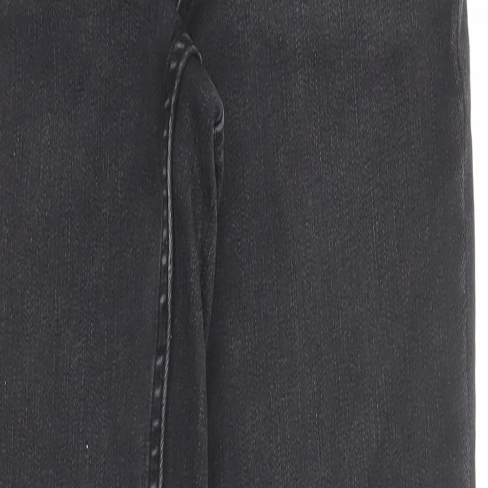 New Look Womens Black Cotton Skinny Jeans Size 8 Regular Zip