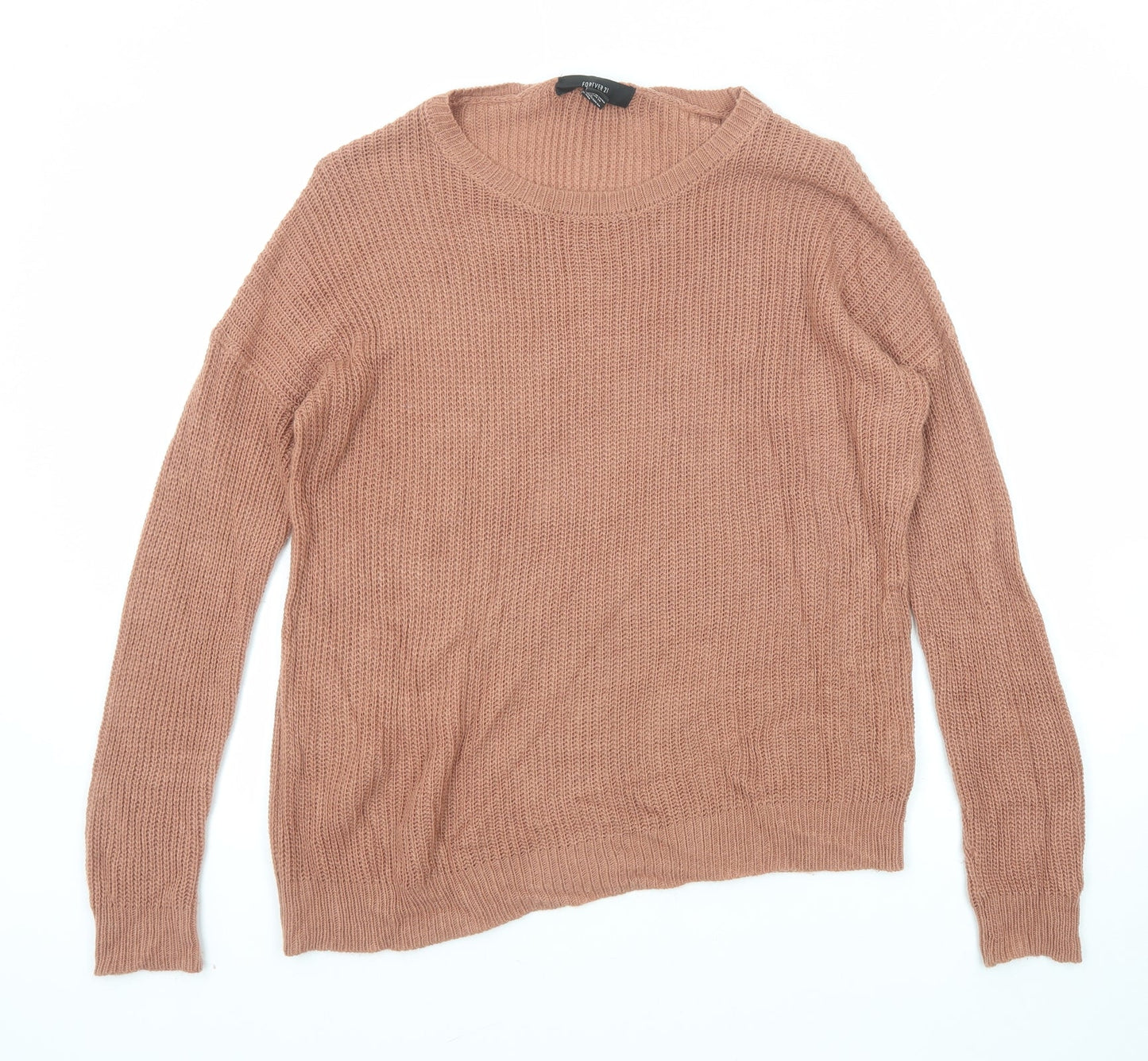 Womens UK Size M FOREVER 21 Brown Pullover Jumper