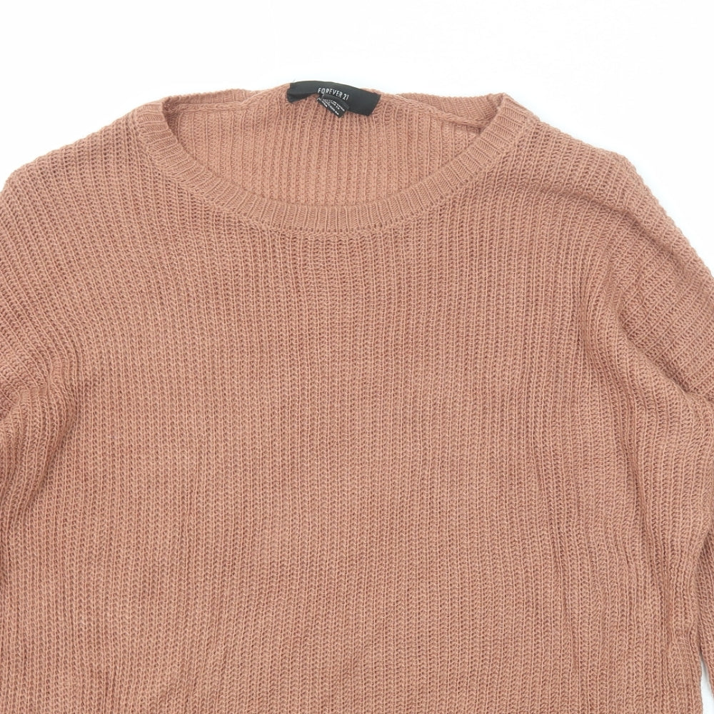 Womens UK Size M FOREVER 21 Brown Pullover Jumper