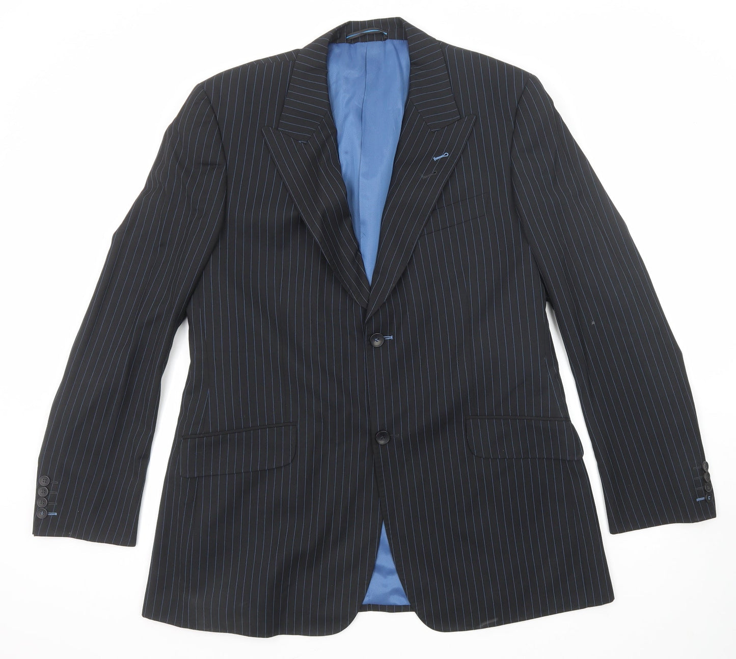 Mens UK Size 40 Red Herring Regular Black Suit Jacket