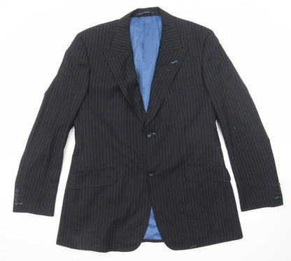 Mens UK Size 40 Red Herring Regular Black Suit Jacket