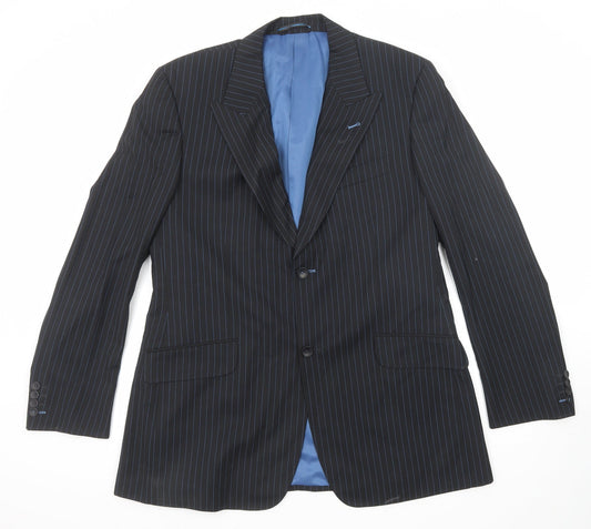 Mens UK Size 40 Red Herring Regular Black Suit Jacket
