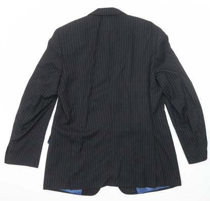 Mens UK Size 40 Red Herring Regular Black Suit Jacket