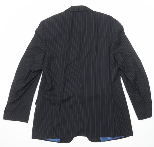 Mens UK Size 40 Red Herring Regular Black Suit Jacket
