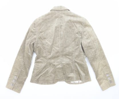 NEXT Womens Beige Cotton Jacket Blazer Size 12