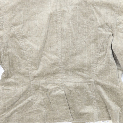 NEXT Womens Beige Cotton Jacket Blazer Size 12