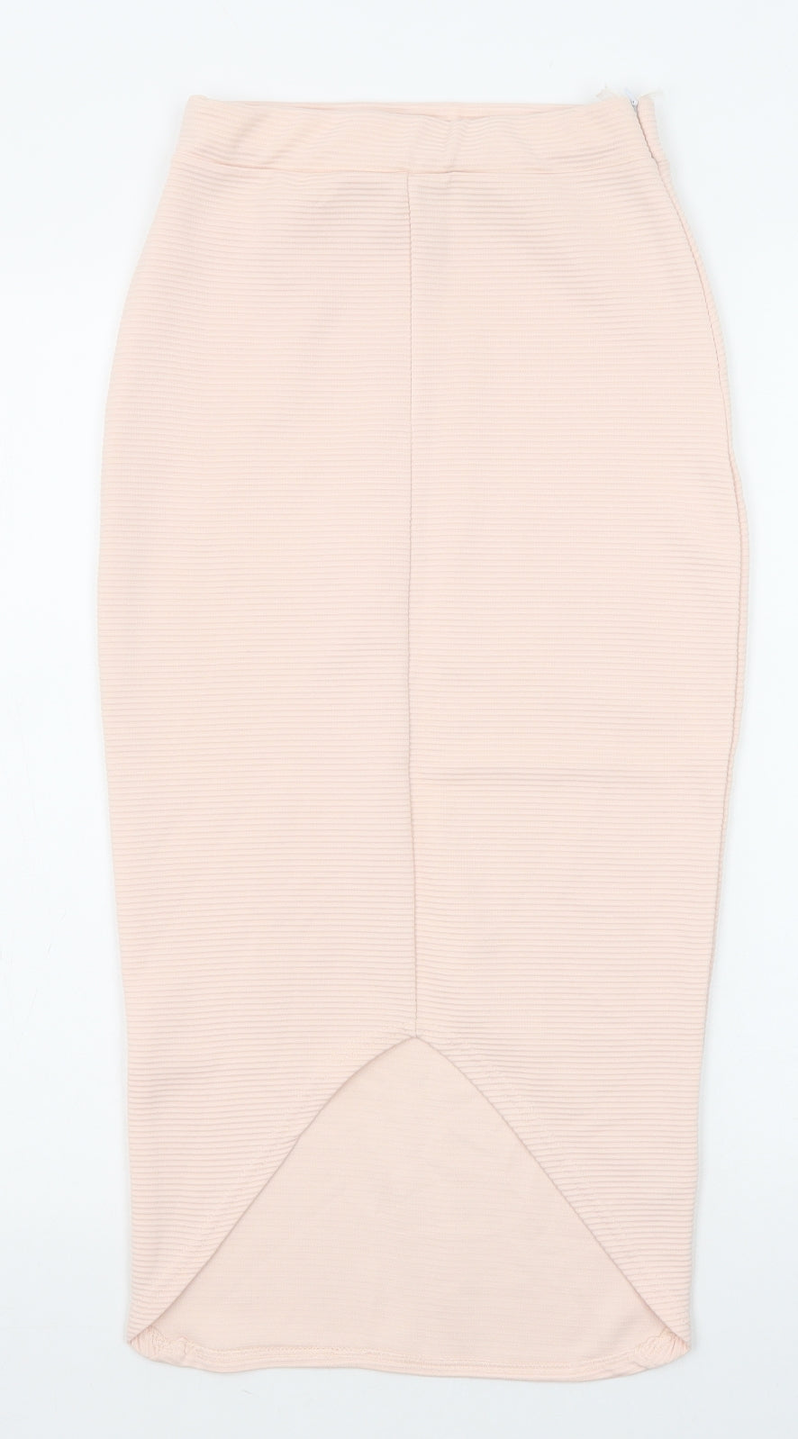 Missguided Womens Pink Polyester Straight & Pencil Skirt Size S Zip - Waist 22 Inches