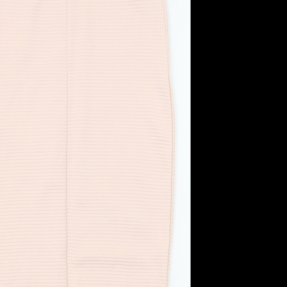 Missguided Womens Pink Polyester Straight & Pencil Skirt Size S Zip - Waist 22 Inches