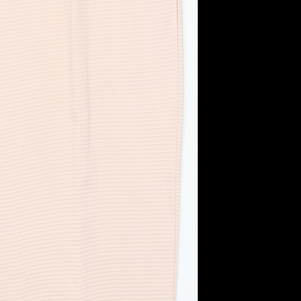 Missguided Womens Pink Polyester Straight & Pencil Skirt Size S Zip - Waist 22 Inches