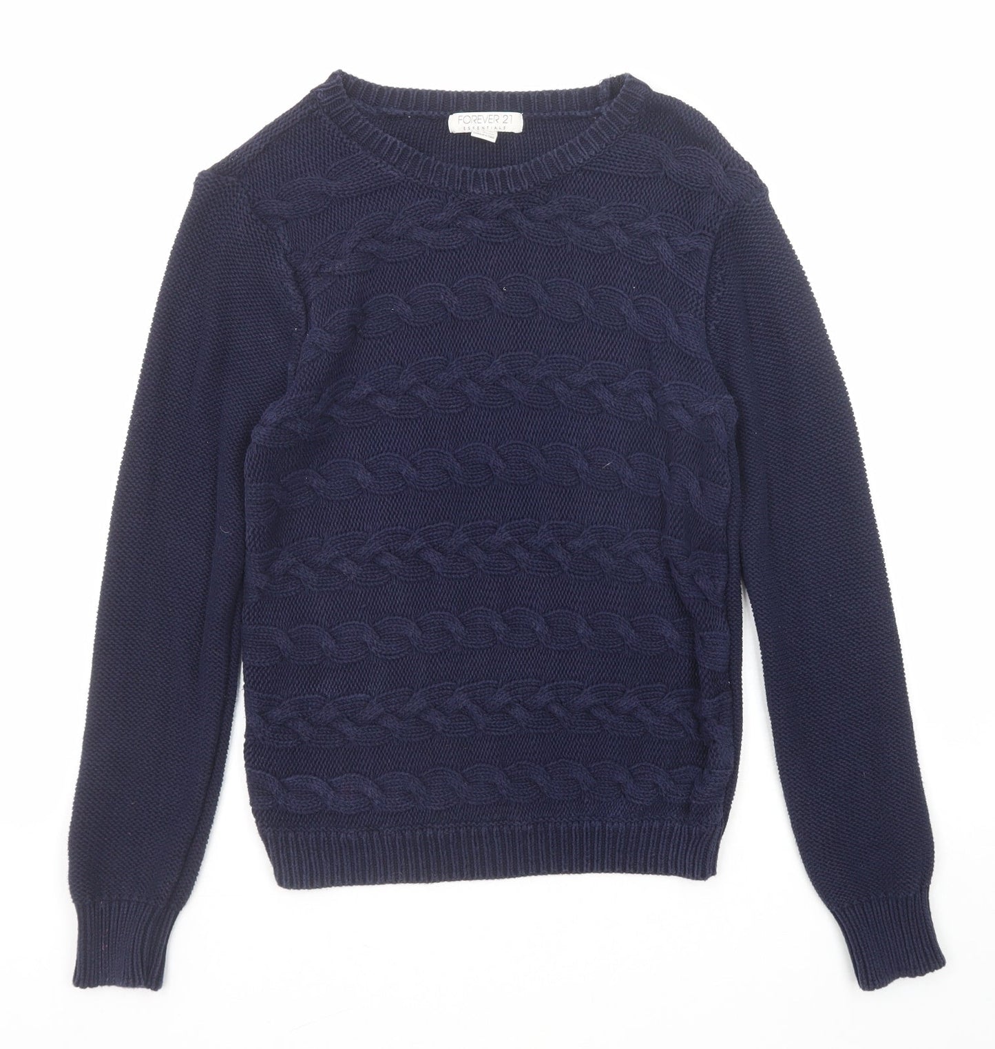 Womens UK Size M FOREVER 21 Blue Pullover Jumper