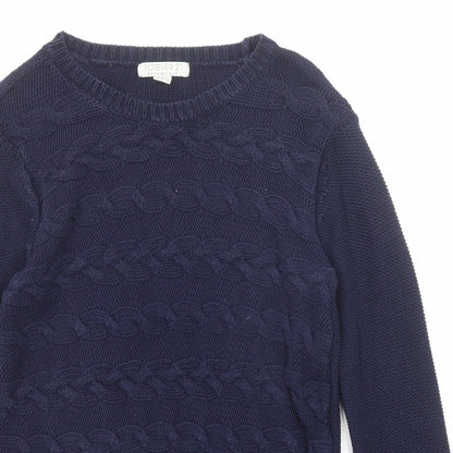 Womens UK Size M FOREVER 21 Blue Pullover Jumper