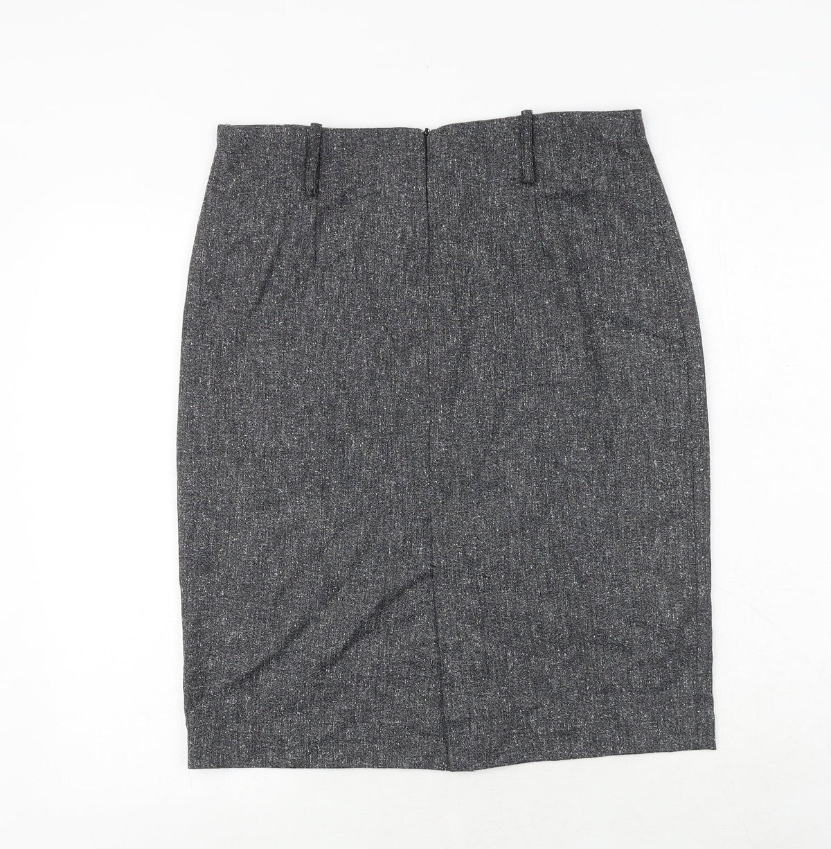 Bohemios Womens Grey Polyester A-Line Skirt Size 14 Zip